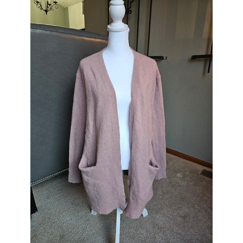 Madewell Kent Cardigan in Coziest Yarn G9611, Merino Wool Alpaca Blend, Pink